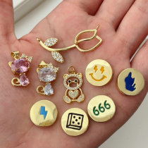 Pave cat charm