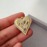 Pave zircon heart charm
