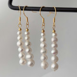 Long fresh water pearl earrings