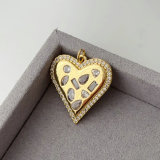 Pave zircon heart charm