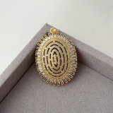 Pave oval pendant