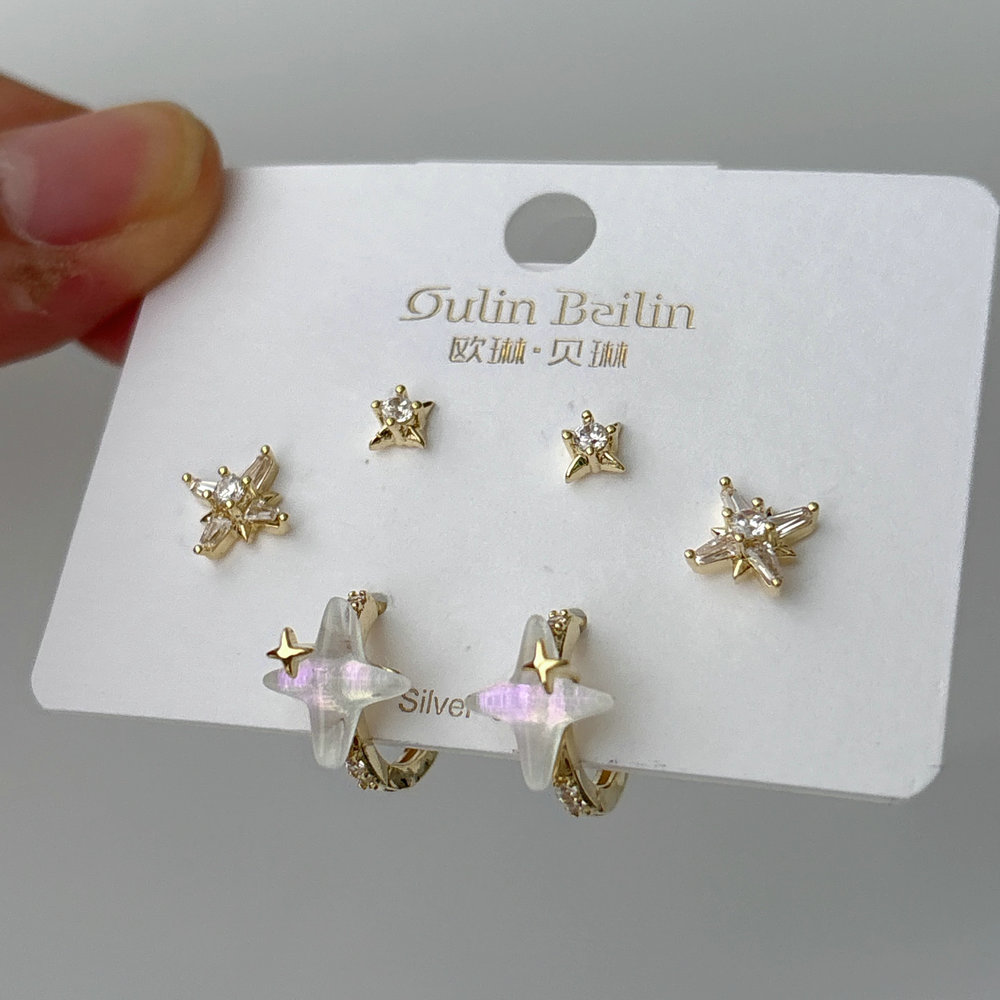 Set star earrings