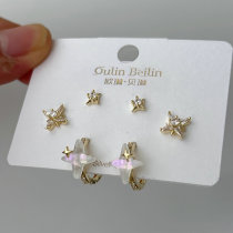 Set star earrings
