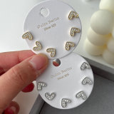 Pave set heart earrings