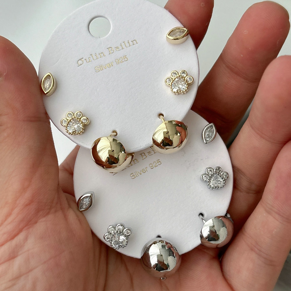 Set ball earrings