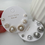 Pave set flower earrings