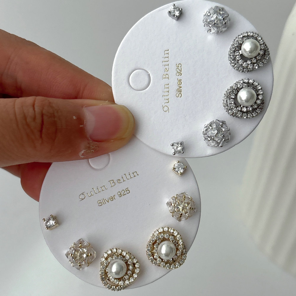 Pave set flower earrings
