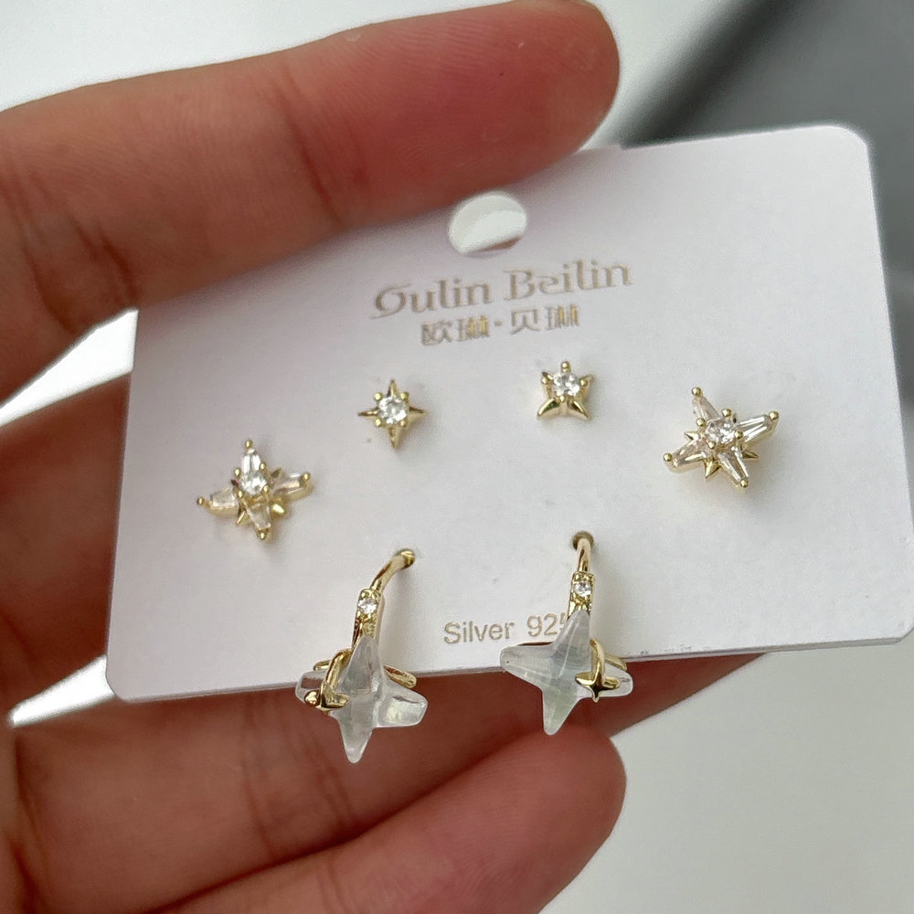 Set star earrings