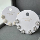 Pave set stud earrings