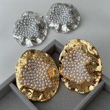 Chunky pearl earrings