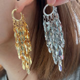 Metal leaf earrings