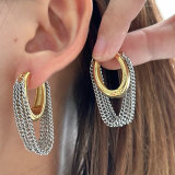 Chain tassel earrings