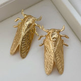 Metal cicada earrings