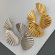 Metal leaf earrings