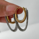 Chain tassel earrings