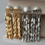 Leaf tassel earrings