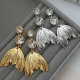 Metal fish tail earrings