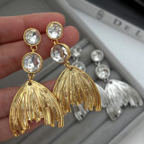 Metal fish tail earrings