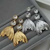 Metal fish tail earrings