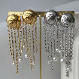 Snail tassel earrings