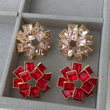 Crystal flower earrings
