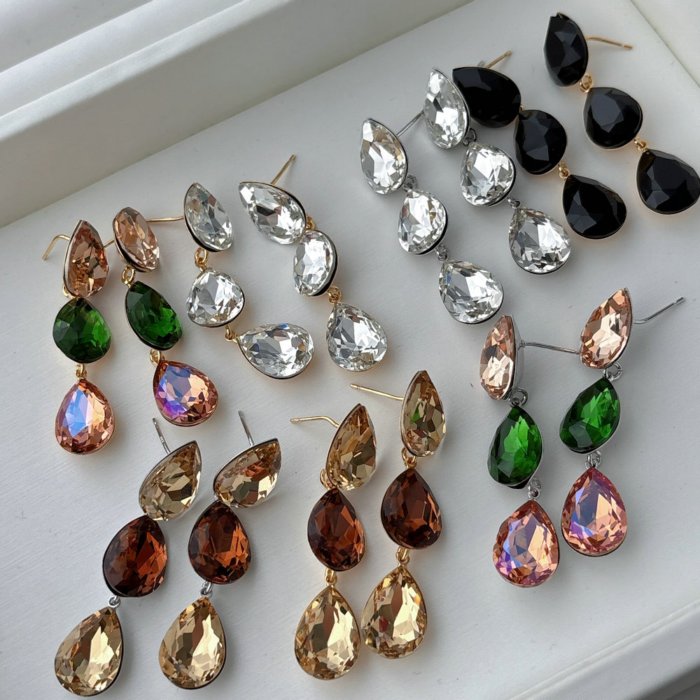 Crystal teardrop earrings
