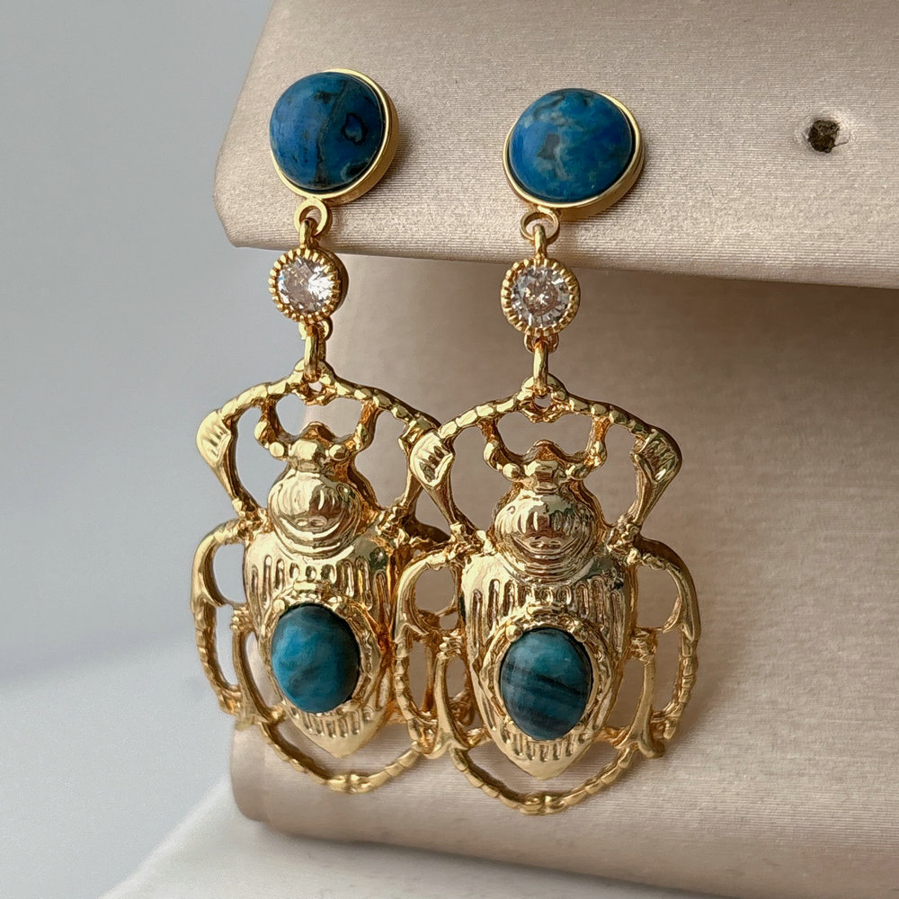 Beetle earrings