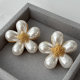 Pearl flower earrings