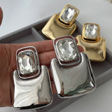 Chunky metal sqaure earrings