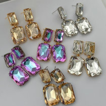Sqaure stone earrings