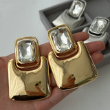 Chunky metal sqaure earrings