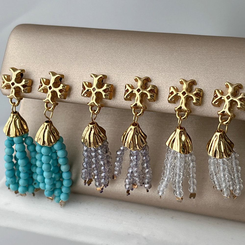 TB tassel earrings