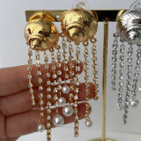 Snail tassel earrings