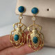 Beetle earrings