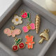 Enamel flower charm