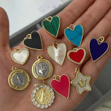 Shell heart charm