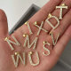 Pave zircon letter