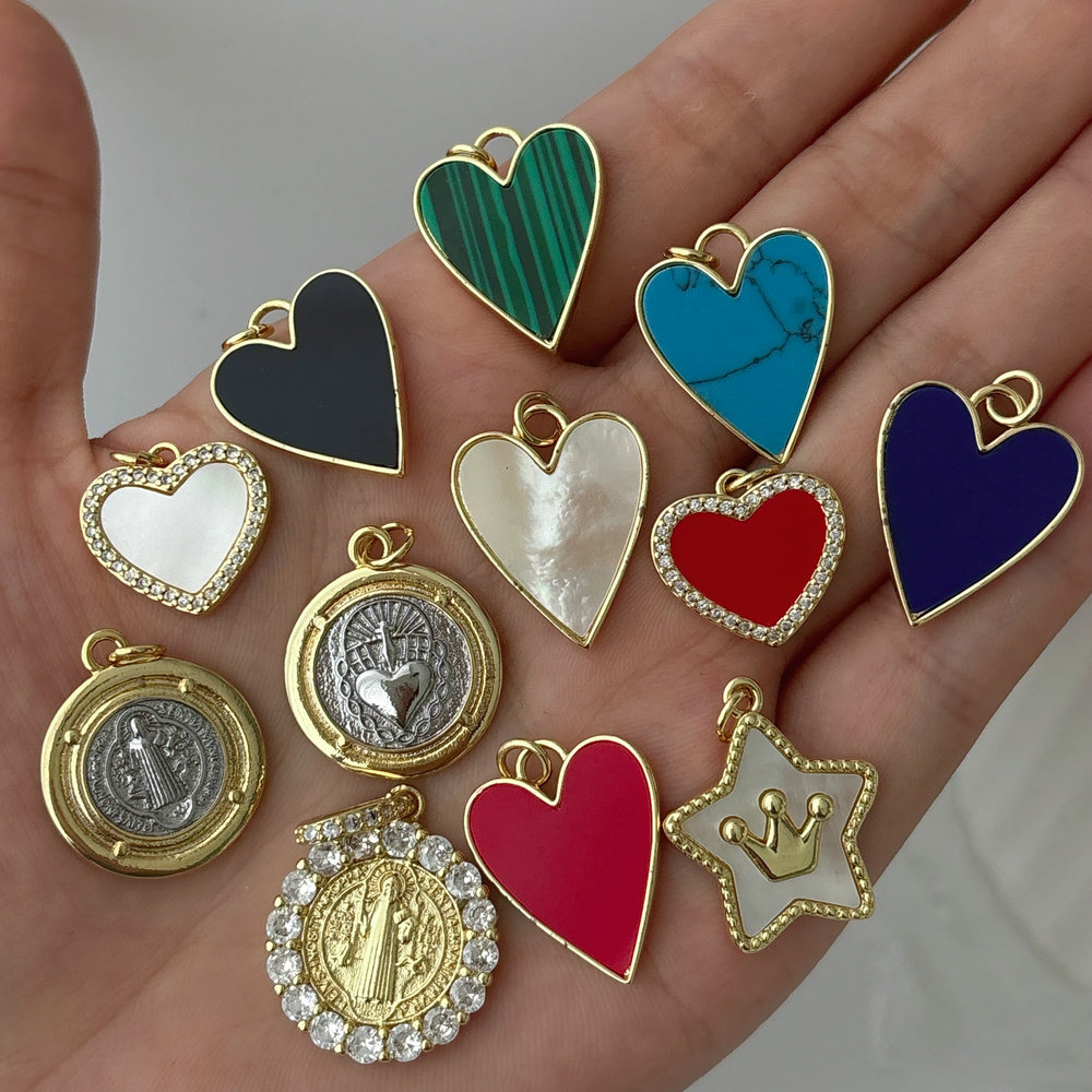 Shell heart charm