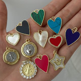 Shell heart charm