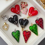 Enamel heart charm