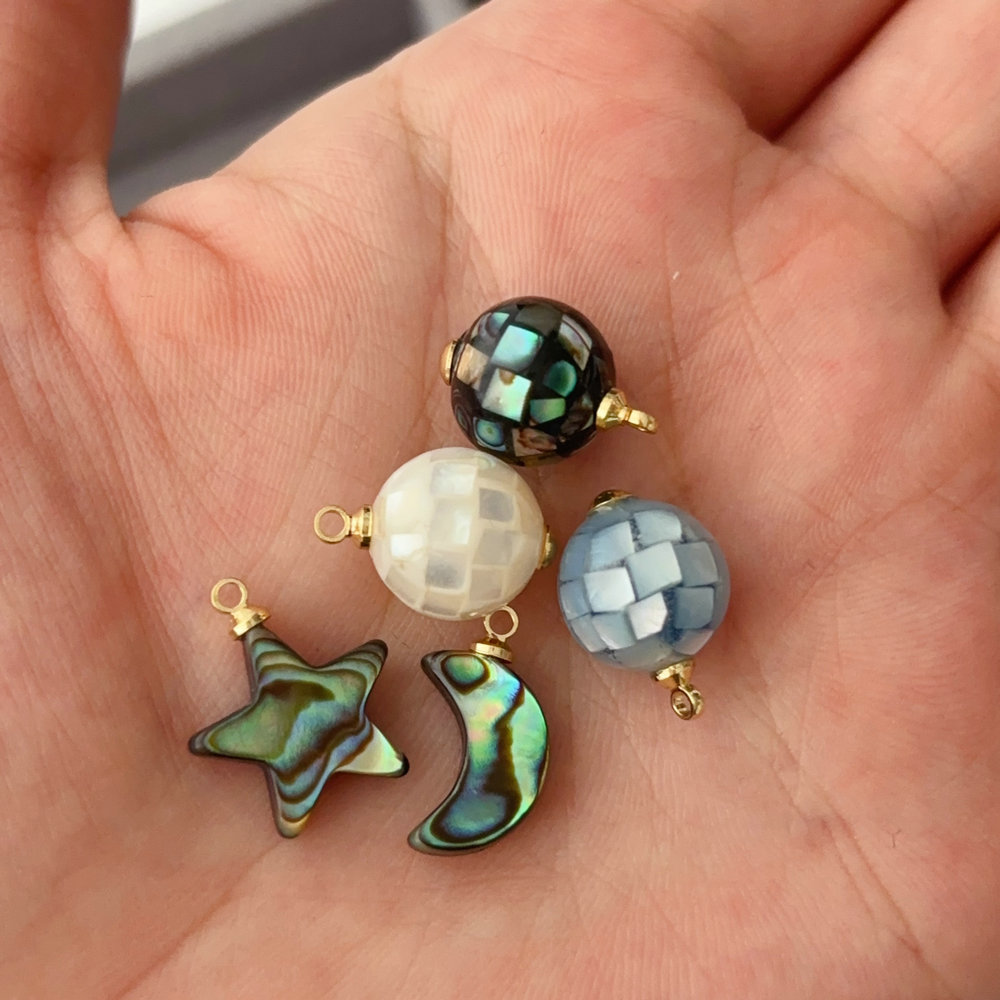 Shell ball charm