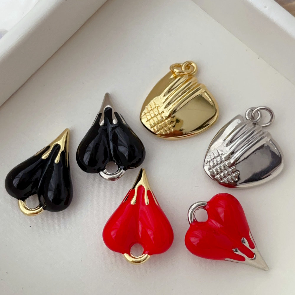Enamel heart charm