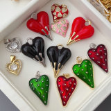 Enamel heart pendant