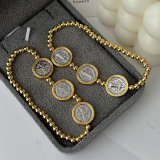 Two tone beaded bracelet