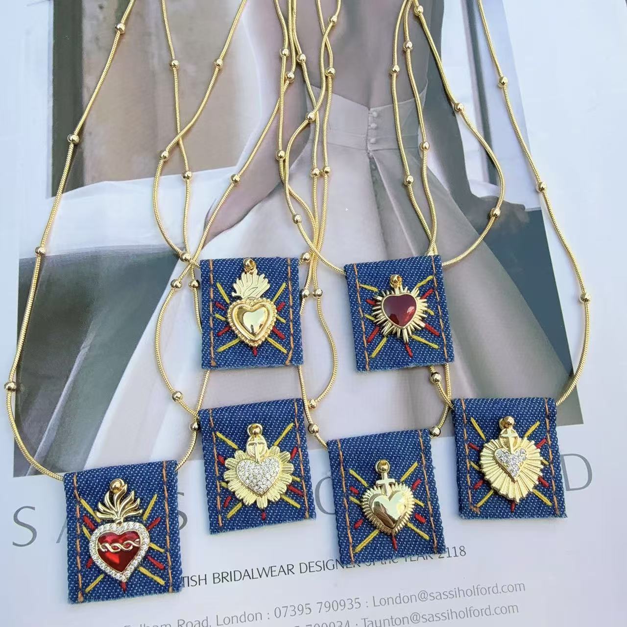 Handmade square necklace