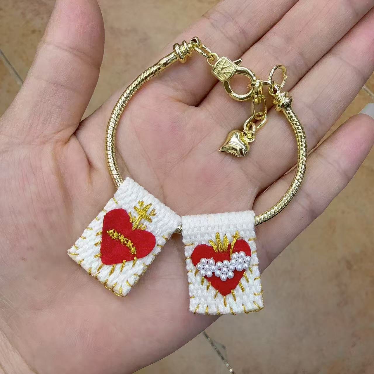 Handmade heart bracelet