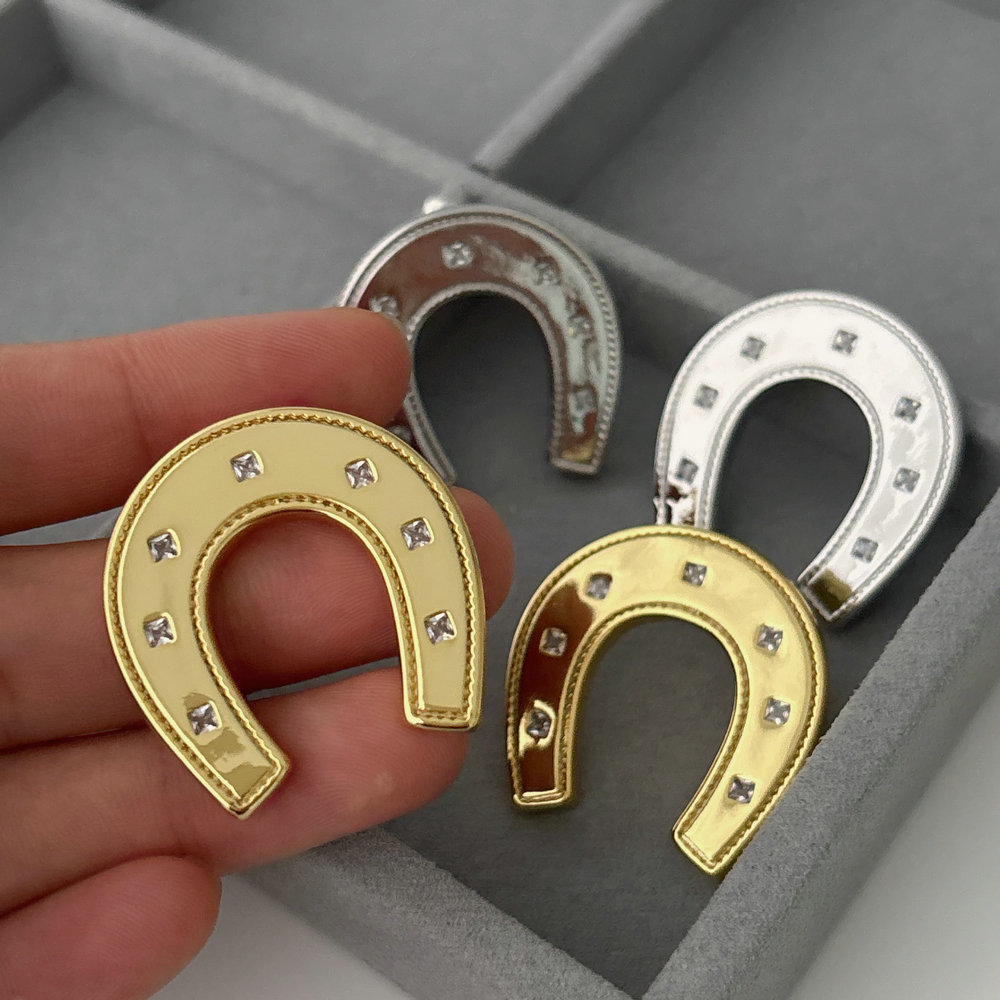 Metal horseshoe earrings