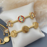 Double side religious bracelet