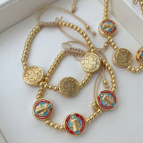 Double side religious bracelet