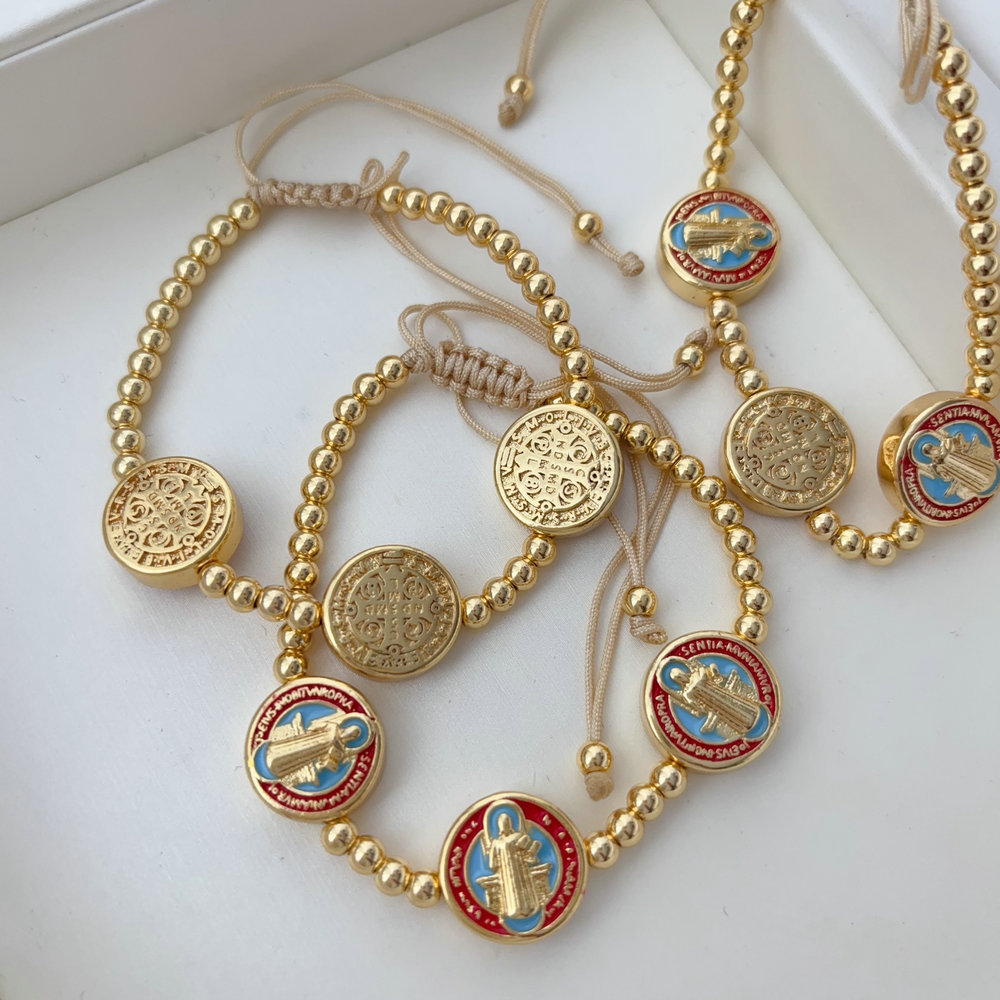 Double side religious bracelet